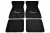 Floor Mats - COUPE ONLY - BLACK Carpet - WHITE Cougar Script - NEW ~ 1971 - 1973 Mercury Cougar