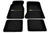 Floor Mats - COUPE ONLY - BLACK Carpet - WHITE Walking Cat Logo w/ Cougar Script - NEW ~ 1971 - 1973 Mercury Cougar 1971,1971 cougar,1972,1972 cougar,1973,1973 cougar,black,carpet,cat,cougar,coupe,d1w,d2w,d3w,floor,logo,mats,mercury,mercury cougar,new,only,script,walking,white,15276