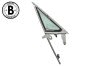 Door Vent Window Assembly - Grade B - Passenger Side - Tinted Glass - Used ~ 1967 Mercury Cougar / 1967 Ford Mustang wing,1967,1967 cougar,1967 mustang,assembly,c7w,c7z,cougar,door,ford,ford mustang,grade,mercury,mercury cougar,mustang,passenger,side,used,vent,window,passenger,passengers,passengers,side,15594
