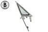 Door Vent Window Assembly - Grade B - Passenger Side - Clear Glass - Used ~ 1968 Mercury Cougar / 1968 Ford Mustang wing,1968,1968 cougar,1968 mustang,assembly,c8w,c8z,clear,cougar,door,driver,ford,ford mustang,glass,grade,mercury,mercury cougar,mustang,passenger,side,used,vent,window,passenger,passengers,passengers,side,15598