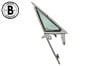 Door Vent Window Assembly - Grade B - Passenger Side - Tinted Glass - Used ~ 1968 Mercury Cougar / 1968 Ford Mustang wing,1968,1968 cougar,1968 mustang,assembly,c8w,c8z,cougar,door,ford,ford mustang,glass,grade,mercury,mercury cougar,mustang,passenger,side,tinted,used,vent,window,passenger,passengers,passengers,side,15599
