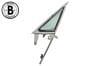 Door Vent Window Assembly - Grade B - Driver Side - Tinted Glass - Used ~ 1968 Mercury Cougar / 1968 Ford Mustang wing,1968,1968 cougar,1968 mustang,assembly,c8w,c8z,cougar,door,driver,ford,ford mustang,glass,grade,mercury,mercury cougar,mustang,side,tinted,used,vent,window,driver,drivers,drivers,15600,left