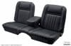 Interior Seat Upholstery - Vinyl - Standard / Decor - BLACK - Front Bench - Complete Set - Repro ~ 1968 Mercury Cougar 1968,1968 cougar,C8W,bench,black,complete,cougar,front,kit,mercury,mercury cougar,rear,seat,set,upholstery,16168