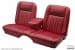 Interior Upholstery - Vinyl - Standard / Decor - DARK RED - Front Bench - Complete Set - Repro ~ 1968 Mercury Cougar  1968,1968 cougar,C8W,bench,dark,red,complete,cougar,front,kit,mercury,mercury cougar,rear,seat,set,upholstery,16172