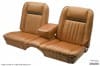 Interior Seat Upholstery - Vinyl - Standard / Decor - SADDLE - Front Bench - Complete Set - Repro ~ 1968 Mercury Cougar 1968,1968 cougar,C8W,bench,saddle,complete,cougar,front,kit,mercury,mercury cougar,rear,seat,set,upholstery,16215