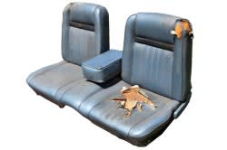 Front Bench Seat - Decor - Core ~ 1967 Mercury Cougar / 1967 Ford Mustang 67benchseat,425 1967,1967 cougar,1967 mustang,C7W,C7Z,cougar,ford,ford mustang,mercury,mercury cougar,mustang,bench,core,cougar,mercury,mercury cougar,seat,standard,c7z,frame,front,used,19016