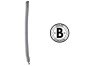 Moulding / Trim - Vertical Door Glass To Quarter Glass - Passenger Side - Grade B - Used ~ 1969 Mercury Cougar / 1969 Ford Mustang 1969,1969 cougar,1969 mustang,6522220,c9w,c9z,c9zz,cougar,door,ford,ford mustang,glass,grade,mercury,mercury cougar,mustang,passenger,quarter,seal,side,trim,used,vertical,moulding,passenger,passengers,passengers,side,19494