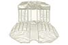 Interior Seat Upholstery - Vinyl - XR7 - Coupe - WHITE - Rear Seat - Repro ~ 1970 Mercury Cougar