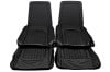 Interior Seat Upholstery - Vinyl - XR7 - w/ Comfortweave Inserts - BLACK - Front Set - Repro ~ 1968 Mercury Cougar