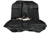 Interior Seat Upholstery - Vinyl - XR7 - w/ Comfortweave Inserts - BLACK - Rear Seat - Repro ~ 1968 Mercury Cougar
