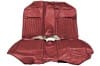 Interior Seat Upholstery - Vinyl - XR7 - w/ Comfortweave Inserts - DARK RED - Rear Seat - Repro ~ 1968 Mercury Cougar