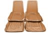 Interior Seat Upholstery - Vinyl - XR7 - w/ Comfortweave Inserts - SADDLE - Front Set - Repro ~ 1968 Mercury Cougar