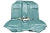 Interior Seat Upholstery - Vinyl - XR7 - w/ Comfortweave Inserts - AQUA - Rear Seat - Repro ~ 1968 Mercury Cougar 1968,1968 cougar,aqua,c8w,comfort,comfortweave,cougar,inserts,interior,kit,knitted,mercury,mercury cougar,new,only,rear,repro,reproduction,seat,upholstery,vinyl,weave,xr7,14798