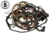 Under Dash Wiring Harness without A/C - XR7 / Eliminator - Grade B - BLACK - Used ~ 1969 Mercury Cougar  without,ac,C9WB-14401,1969,1969 cougar,c9w,cougar,dash,eliminator,grade,harness,late,loom,main,mercury,mercury cougar,under,used,wiring,xr7,underdash,21621