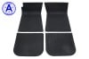 Floor Mats - Rubber - Cougar Logo - Black - Grade A - Used ~ 1967 - 1973 Mercury Cougar 1970,1970 cougar,1971,1971 cougar,1972,1972 cougar,1973,1973 cougar,D0W,D1W,D2W,D3W,cougar,mercury,mercury cougar,1967,1967 cougar,1968,1968 cougar,1969,1969 cougar,C7W,C8W,C9W,black,cougar,embossed,engraved,floor,floor mat,logo,mats,mercury,mercury cougar,rubber,used,20691