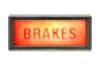 Lens - Brake indicator with bezel - Dash - RED - Used ~ 1967 - 1968 Mercury Cougar 1967,1967 cougar,1967,1968,1968 cougar,cougar,c7,dash,red,indicator,lens,mercury,mercury cougar,brake,used,c7w,c8w,instrument,instrament,cluster,break,21-0053