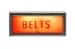 Lens - Belt indicator with bezel - Dash - RED - Used ~ 1967 - 1968 Mercury Cougar 1967,1967 cougar,1967,1968,1968 cougar,cougar,c7,dash,red,indicator,lens,mercury,mercury cougar,belt,seat belt,used,c7w,c8w,instrument,instrament,cluster,21-0054