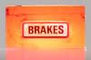 Lens - Brake indicator - Tape In - Dash - RED - Used ~ 1967 Mercury Cougar 1967,1967 cougar,cougar,dash,red,indicator,lens,mercury,mercury cougar,brake,used,c7w,instrument,instrament,cluster,break,21-0057