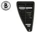 Grille - Quarter Panel Vent - Driver Side - Grade B - Used ~ 1971 - 1973 Mercury Cougar / 1971 - 1973 Ford Mustang 1972,1972 cougar,1972 mustang,1973,1973 cougar,1973 mustang,D2W,D2Z,D3W,D3Z,D0ZB-65280B62-A,1971,1971 cougar,1971 mustang,D1W,D1Z,air vent,black,cougar,ford,ford mustang,grille,grille assembly,mercury,mercury cougar,mustang,plastic,quarter pillar,vent,driver,,driver,drivers,drivers,side,22543,left