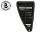 Grille - Quarter Panel Vent - Passenger Side - Grade B - Used ~ 1970 Mercury Cougar / 1970 Ford Mustang D0ZB-65280B62-A,1970,1970 cougar,1970 mustang,D0W,D0Z,air vent,black,cougar,ford,ford mustang,grille,grille assembly,mercury,mercury cougar,mustang,plastic,quarter pillar,vent,passenger,passengers,passengers,side,22547,vent,door,jamb
