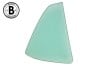 Quarter Window Glass - TINT - Passenger Side - Grade B - Used ~ 1967 - 1968 Mercury Cougar