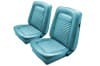 Interior Seat Upholstery - Vinyl - Standard - AQUA - Front Set - OLD STOCK ~ 1968 Mercury Cougar 1968,1968 cougar,aqua,c8w,cougar,front,interior,kit,mercury,mercury cougar,new,only,repro,reproduction,seat,standard,upholstery,vinyl,23540