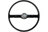 Steering Wheel - Standard - BLACK - Repro ~ 1968 - 1969 Mercury Cougar / 1968 - 1969 Ford Mustang 1968,1968 cougar,1968 mustang,1969,1969 cougar,1969 mustang,black,c8w,c8z,c9w,c9z,cougar,ford,ford mustang,mercury,mercury cougar,mustang,new,repro,reproduction,standard,steering,wheel,23544
