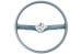 Steering Wheel - Standard - BLUE - Repro ~ 1968 - 1969 Mercury Cougar / 1968 - 1969 Ford Mustang 68z-3600-bl 1968,1968 cougar,1968 mustang,1969,1969 cougar,1969 mustang,blue,c8w,c8z,c9w,c9z,cougar,ford,ford mustang,mercury,mercury cougar,mustang,new,repro,reproduction,standard,steering,wheel,23545