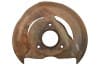 Splash Shield - Disc Brake - Driver Side - Used ~ 1969 - 1973 Mercury Cougar / 1969 - 1973 Ford Mustang / Torino 1969,1969 cougar,1969 mustang,1970,1970 cougar,1970 mustang,1971,1971 cougar,1971 mustang,1972,1972 cougar,1972 mustang,1973,1973 cougar,1973 mustang,brake,c9w,c9z,cougar,d0w,d0z,d1w,d1z,d2w,d2z,d3w,d3z,disc,driver,ford,ford mustang,mercury,mercury cougar,mustang,shield,side,splash,torino,used,dust,dirt,break,driver,drivers,drivers,24622,left