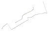 Fuel Line - Tank To Pump - Two Piece - 3/8 Inch Fittings - w/ Factory Rear Sway Bar - OE STEEL - Repro ~ 1970 Mercury Cougar 1970,1970 cougar,bar,cougar,d0w,factory,fittings,fuel,inch,line,mercury,mercury cougar,new,piece,pump,rear,repro,reproduction,steel,sway,tank,two,24975