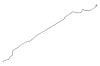 Fuel Line - Fuel Pump Return - One Piece - 5/16 Inch Fittings - OE STEEL - Repro ~ 1971 - 1973 Mercury Cougar 1971,1971 cougar,1972,1972 cougar,1973,1973 cougar,cougar,d1w,d2w,d3w,fittings,fuel,inch,line,mercury,mercury cougar,new,one,piece,pump,repro,reproduction,return,steel,24979