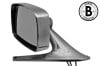 Side View Mirror - Driver Side - Chrome - Remote - Standard - Grade B - Used ~ 1970 Mercury Cougar 1970,1970 cougar,chrome,cougar,d0w,driver,grade,hand,left,mercury,mercury cougar,mirror,remote,side,standard,used,view,driver,drivers,drivers,25142,left