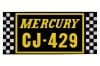 Air Cleaner Decal - 429 CJ with Ram Air - Repro ~ 1971 Mercury Cougar 1971,1971 cougar,429,429cj,air,black,checkerboard,cleaner,cobra,cougar,d1w,decal,displacement,engine,gold,jet,mercury,mercury cougar,new,original,ram,repro,reproduction,top,white,4v,4,v,4 v,26251