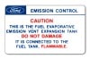 California Emission Control - Caution Decal - Repro ~ 1970 Mercury Cougar - 1970 Ford Mustang 1970,1970 cougar,1970 mustang,california,control,cougar,d0w,d0z,decal,emission,ford,ford mustang,mercury,mercury cougar,mustang,new,repro,reproduction,26295