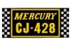 Decal - Air Cleaner - 428CJ - Repro ~ 1969 - 1970 Mercury Cougar 1969 cougar,428,1969,1970,1970 cougar,428cj,air,barrel,bbl,black,c9w,checkerboard,cleaner,cobra,cougar,d0w,decal,displacement,engine,gold,jet,mercury,mercury cougar,new,original,repro,reproduction,top,white,4v,4,v,4 v,26296