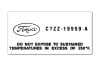 Decal - A/C Dryer - Repro ~ 1967 - 1968 Mercury Cougar / 1967 - 1968 Ford Mustang 1967,1967 cougar,1967 mustang,1968,1968 cougar,1968 mustang,c7w,c7z,c8w,c8z,cougar,decal,dryer,ford,ford mustang,mercury,mercury cougar,mustang,new,repro,reproduction,26401