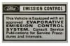California Emission Control Decal - Boss 302 - Repro ~ 1970 Mercury Cougar / 1970 Ford Mustang 302,1970,1970 cougar,1970 mustang,boss,california,cougar,d0w,d0z,decal,emission,ford,ford mustang,mercury,mercury cougar,mustang,new,repro,reproduction,26435