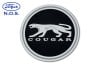 Decal - Center Cap - BLACK - w/ Chrome Walking Cat Logo - Shelby 10 Spoke Wheels - EACH - NOS ~ 1967 - 1973 Mercury Cougar 1967,1967 cougar,1968,1968 cougar,1969,1969 cougar,1970,1970 cougar,1971,1971 cougar,1972,1972 cougar,1973,1973 cougar,black,c7w,c8w,c9w,cap,cat,center,chrome,cougar,d0w,d1w,d2w,d3w,decal,each,fairlane,ford,logo,mercury,mercury cougar,new old stock,nos,shelby,spoke,torino,walking,wheel,wheels,26473