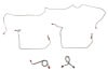 Brake Line Set - STAINLESS STEEL Front Standard Brake - Drum - 5 Line Set - Repro ~ 1971 - 1973 Mercury Cougar / 1971 - 1973 Ford Mustang 1971,1971 cougar,1972,1972 cougar,1973,1973 cougar,brake,cougar,d1w,d2w,d3w,drum,front,line,manual,mercury,mercury cougar,new,repro,reproduction,set,stainless,standard,steel,break,26543