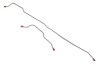 Brake Line Set - Rear Axle - 2 Line Set - STAINLESS Steel - Repro ~ 1971 - 1973 Mercury Cougar - 1971 - 1973 Ford Mustang 1971,1971 cougar,1971 mustang,1972,1972 cougar,1972 mustang,1973,1973 cougar,1973 mustang,axle,brake,cougar,d1w,d1z,d2w,d2z,d3w,d3z,ford,ford mustang,inch,line,mercury,mercury cougar,mustang,new,rear,repro,reproduction,set,stainless,steel,break,26554