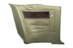 Rear Interior Panel - Decor - LIGHT IVY GOLD / LIGHT GREEN - Driver Side - Used ~ 1969 Mercury Cougar 7271,7263-clone1 1969,1969 cougar,C9W,cougar,mercury,mercury cougar,decor,driver,filler panel,gold,green,interior,ivy,ivy gold,panel,rear,side,used,decor,rear,panel,dark,ivy,golg,green,light,driver,drivers,driver