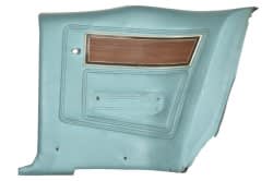 Rear Interior Panel - Decor - AQUA - Passenger Side - Used ~ 1969 Mercury Cougar 7273,7272-clone1 1969,1969 cougar,C9W,cougar,mercury,mercury cougar,aqua,decor,filler,panels,hand,interior,panel,passenger,rear,right,side,used,decor,rear,panel,aqua,passenger,passengers,passenger