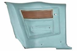 Rear Interior Panel - Decor - AQUA - Driver Side - Used ~ 1969 Mercury Cougar 7274,7263-clone1 1969,1969 cougar,C9W,cougar,mercury,mercury cougar,aqua,decor,driver,filler,panels,interior,panel,rear,side,used,decor,rear,panel,aqua,driver,drivers,driver