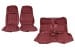 Interior Seat Upholstery - Vinyl - Decor - w/ Comfortweave Inserts - Coupe - DARK RED - Complete Kit - Repro ~ 1971 - 1973 Mercury Cougar 7358,7356-clone1  complete set,1971,1971 cougar,1972,1972 cougar,1973,1973 cougar,bucket,bucket seat,comfort,comfortweave,complete,complete kit,cougar,coupe,d1w,d2w,d3w,dark red,front,front seats,interior,kit,knitted,mercury,mercury cougar,new,rear,rear seat,red,repro,reproduction,seat,upholstery,weave,27169