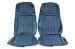 Interior Seat Upholstery - Vinyl - Decor - w/ Comfortweave Inserts - Coupe / Convertible - MEDIUM BLUE - Front Set - Repro ~ 1971 - 1973 Mercury Cougar 7340,7337-clone1 1971,1971 cougar,1972,1972 cougar,1973,1973 cougar,comfort,comfortweave,cougar,d1w,d2w,d3w,front,interior,kit,medium blue,mercury,mercury cougar,new,repro,reproduction,upholstery,weave,27151,seat,covers
