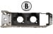 Headlight Housing - Passenger Side - Grade B - Used ~ 1971- 1972 Mercury Cougar 8214,D1WB-13099 1971,1971 cougar,1972,1972 cougar,bucket,cougar,d1w,d2w,grille,headlight,housing,mercury cougar,passenger,passenger,passengers,passenger
