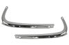 Quarter Window Moulding - Pair - with Brackets - Repro ~ 1969 - 1970 Mercury Cougar C9WY-6529034-A,C9WY-6529035-A,1969,1969 cougar,1970,1970 cougar,c9w,cougar,d0w,mercury,mercury cougar,mouldings,new,quarter,repro,reproduction,window,molding,driver,drivers,drivers,passenger,passengers,passengers,side,27528