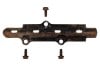 Protector Plate - w/ Fasteners - Fuel Line To Underbody - Used ~ 1967 - 1968 Mercury Cougar / 1967 - 1968 Ford Mustang c7z,c8z,mustang,1967,1967 cougar,1968,1968 cougar,C7W,C8W,body,cougar,cover,fuel,line,mercury,mercury cougar,metal,mounting,plate,protector,steel,under,underbody,late,used,guard,30373