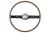 Steering Wheel - XR7 / Decor / Deluxe - BLACK - Repro ~ 1968 Mercury Cougar / 1968 Ford Mustang 1968,1968 mustang,C8Z,ford,ford mustang,mustang,1968,1968 cougar,C8W,cougar,mercury,mercury cougar,black,new,repro,reproduction,xr7,wood,grain,woodgrain,steering,wheel,decor,delux,deluxe,30636