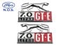Emblems - GT-E Fender Badge - PAIR - NOS ~ 1968 Mercury Cougar GT-E 1968,1968 cougar,badge,c8w,cougar,emblem,emblems,fender,gte,mercury,mercury cougar,pair,nos,new,old,stock,driver,drivers,drivers,passenger,passengers,passengers,side,30806